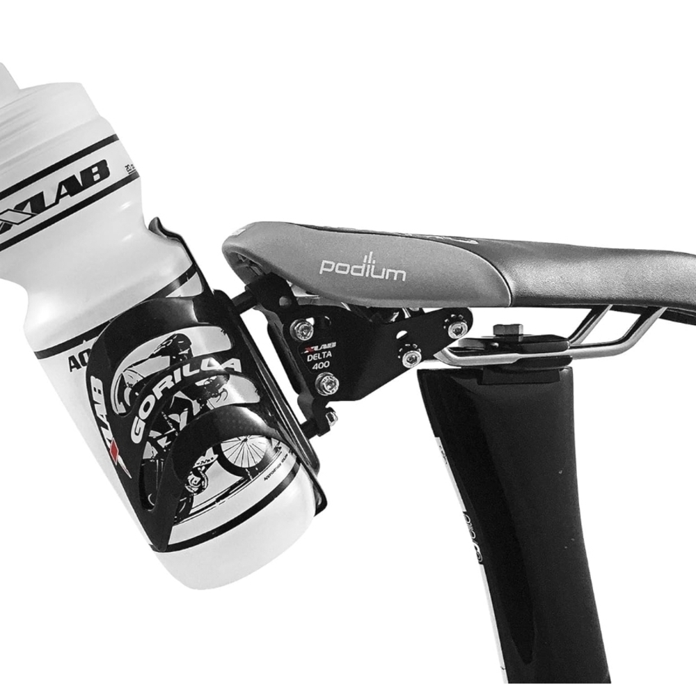 XLAB Delta 400 Single Bottle Rear System, Carbon Cage, for Triathlon & Road Bike